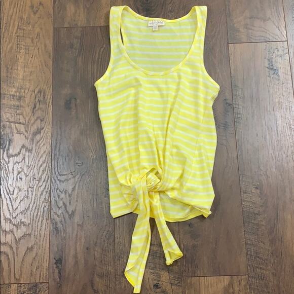 Maison Jules striped tie front tank top - Picture 2 of 5